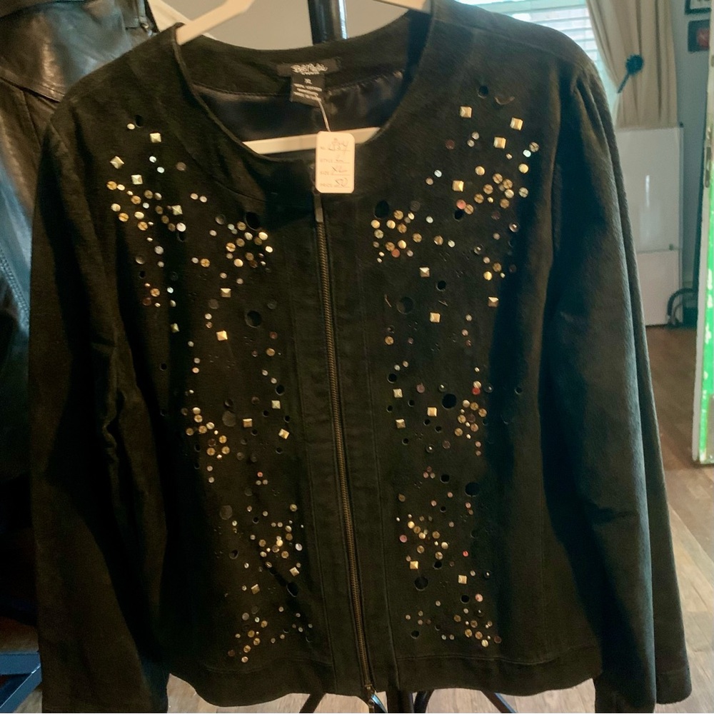 Black Studded Women's Jacket
